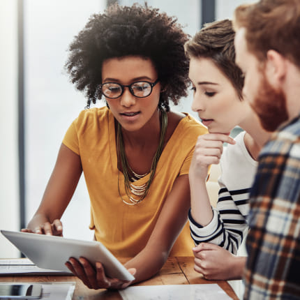 A group of experts following ERP software development company best practice: planning